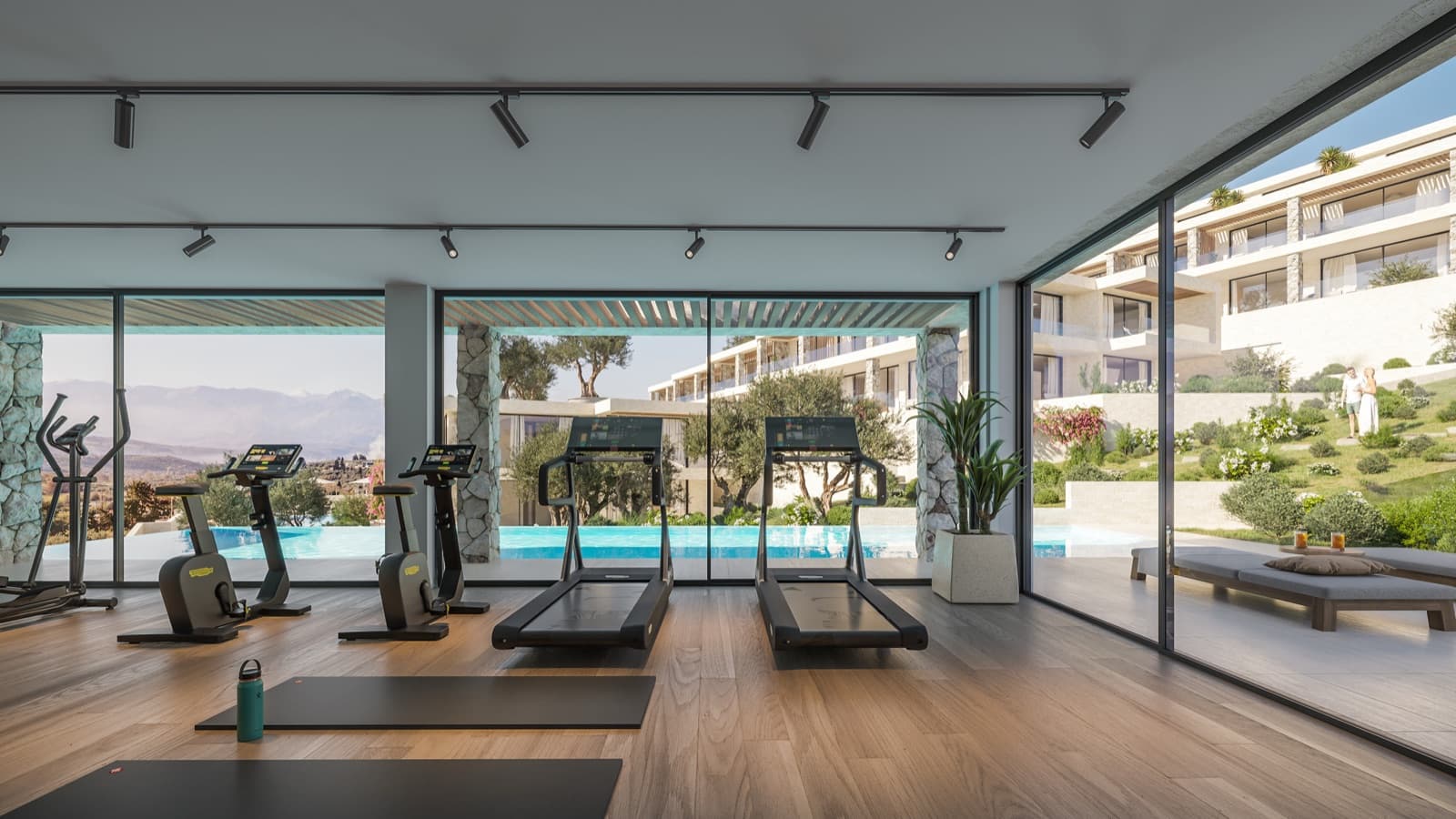 196 Kalyves gym with sea view