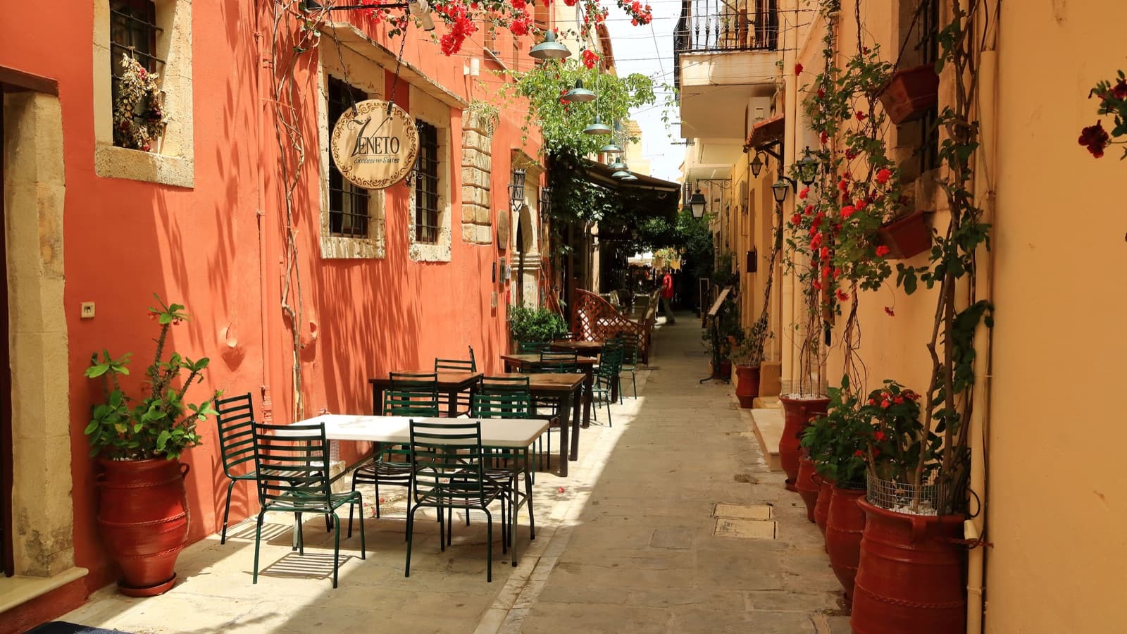 Historic Chania old town alleyway
